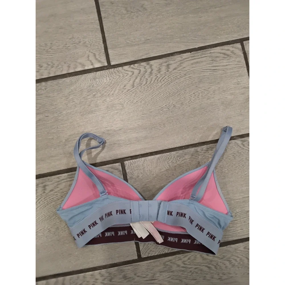 PINK‎ by Victoria's Secret Wireless Lightly Lined Bralette Baby Blue